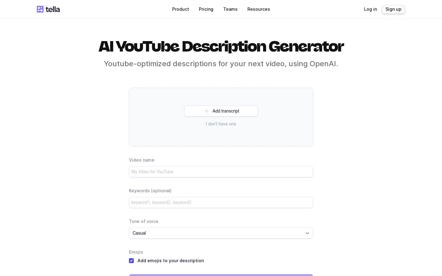 AI YouTube Description Generator——一款优秀的生产力AI工具