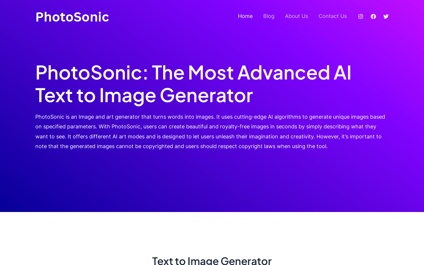 PhotoSonic——推荐给你的图像AI助手