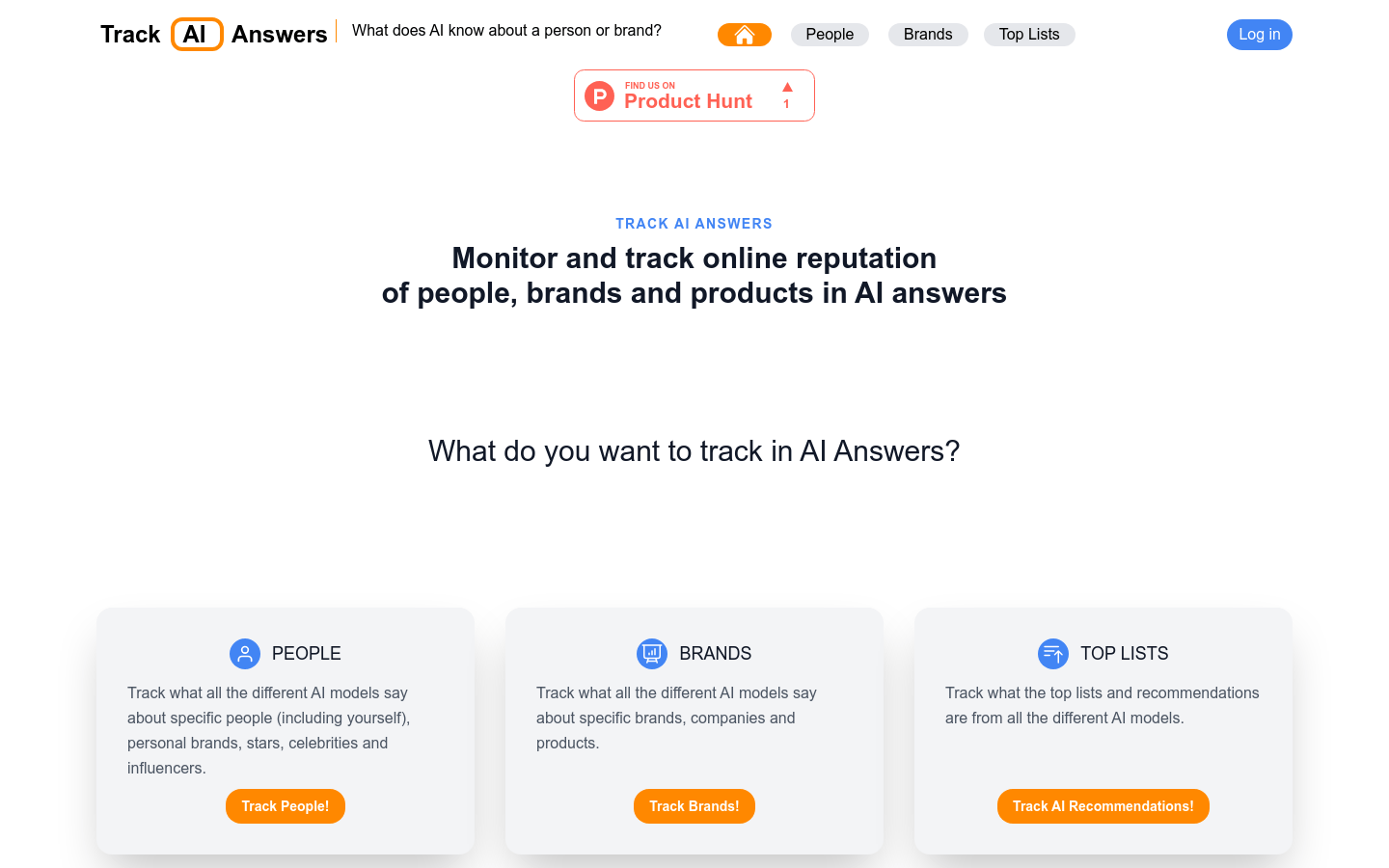 Track AI Answers, 值得试用的生产力AI好助手