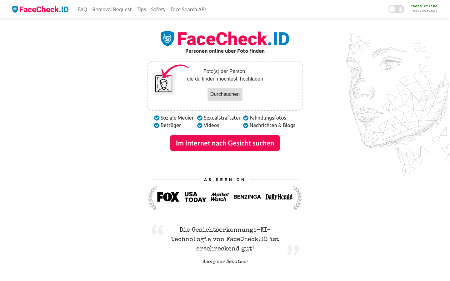 FaceCheck——推荐给你的图像AI工具