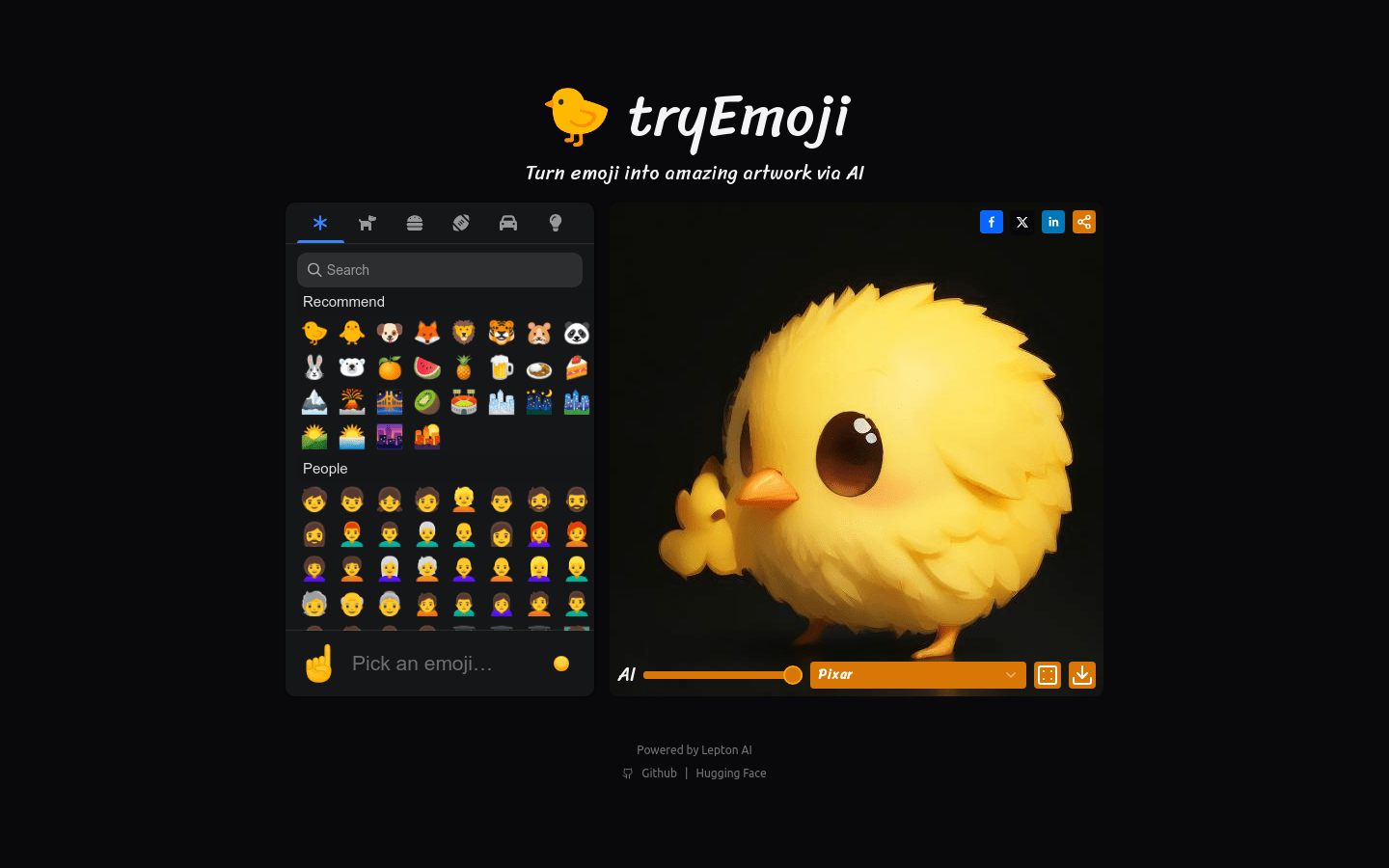 tryEmoji, 值得一用的趣味AI好工具