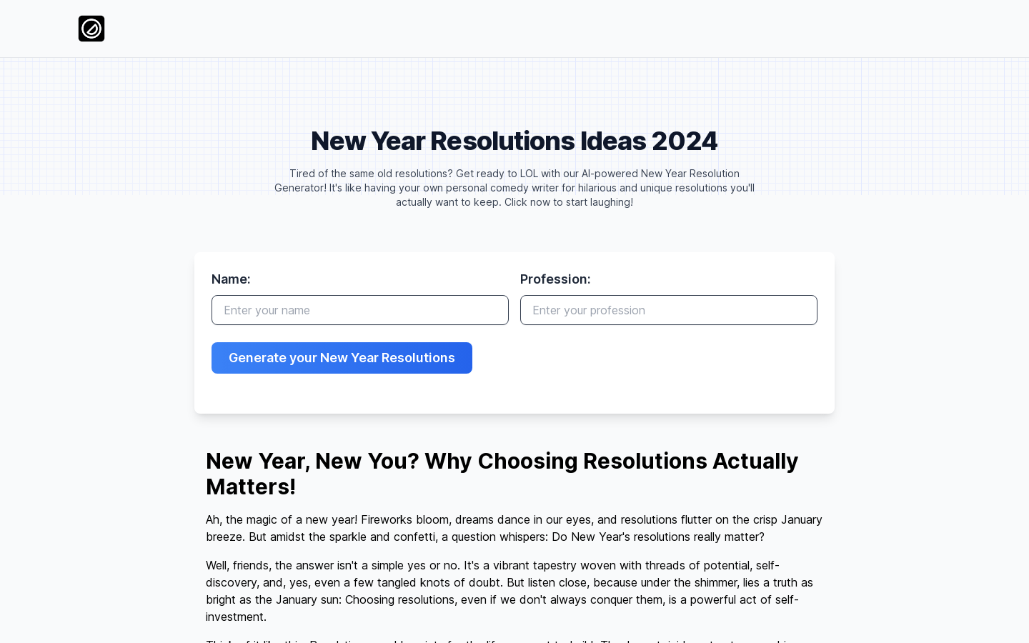 New Year Resolutions Ideas 2024——为你推荐的AI工具